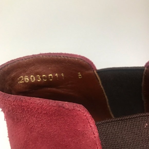 Rachel Comey red suede ankle booties - Picture 3 of 6